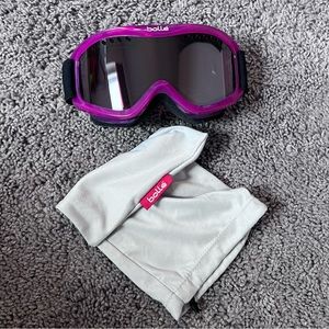 Worn ONCE, bolle ski goggles pink